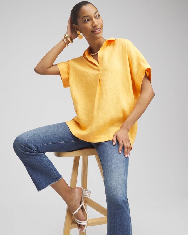 Linen Popover Top - image 2